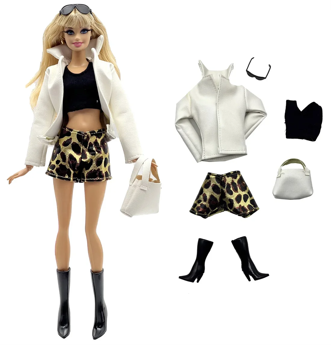 1 Set Cloth Doll Accessories Fashion Model Casual Wear Cool Clothes+Shoes for 11.5 Inch 30cm Doll Kids or Birthday Gift
