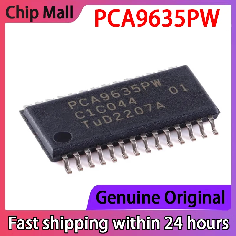 

Оригинальный PCA9635PW,118 PCA9635PW TSSOP-28 I2C 5V источник напряжения фонарик контроллера Чип