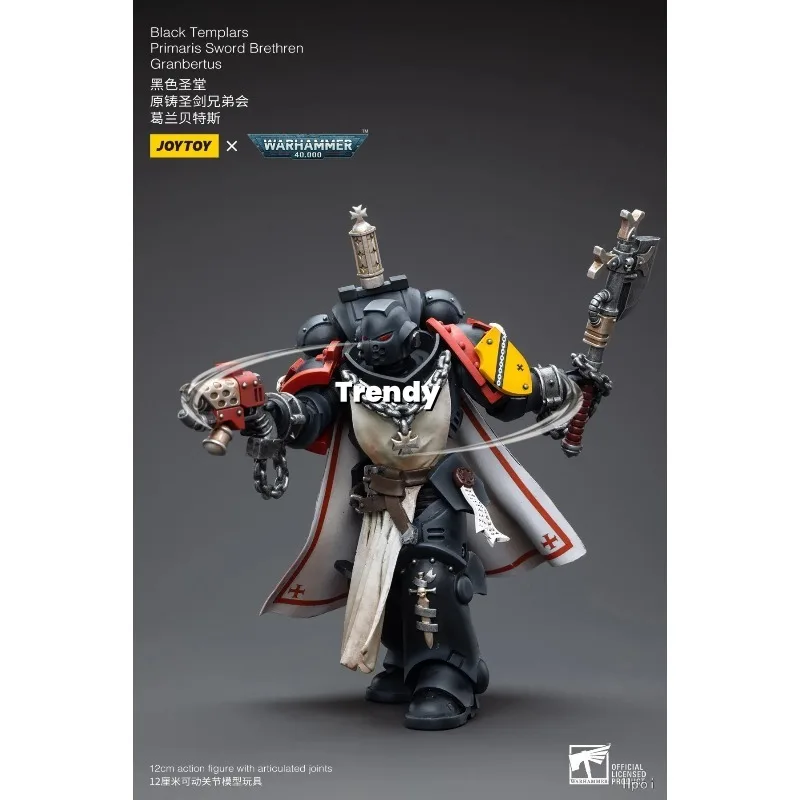 

【In Stock】JOYTOY Warhammer 40K 1/18 Action Figure Black Templars Primaris Sword Brethren Granbertus Model Toy Gifts