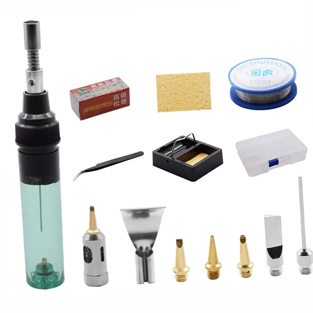 Butane Gas Soldering Iron Pen Refillable Portable Welding Kit for Small Electronics and Soldering