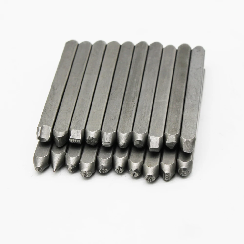 20PCS Assorted Punches Steel Stamp Punch for Sterling Silver Jewelry Tools