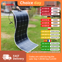 DOKIO 18V 100W/200W/400W Flexible Solar Panels Waterproof Monocrystalline Solar Panel Camping RV Home Charge 12V