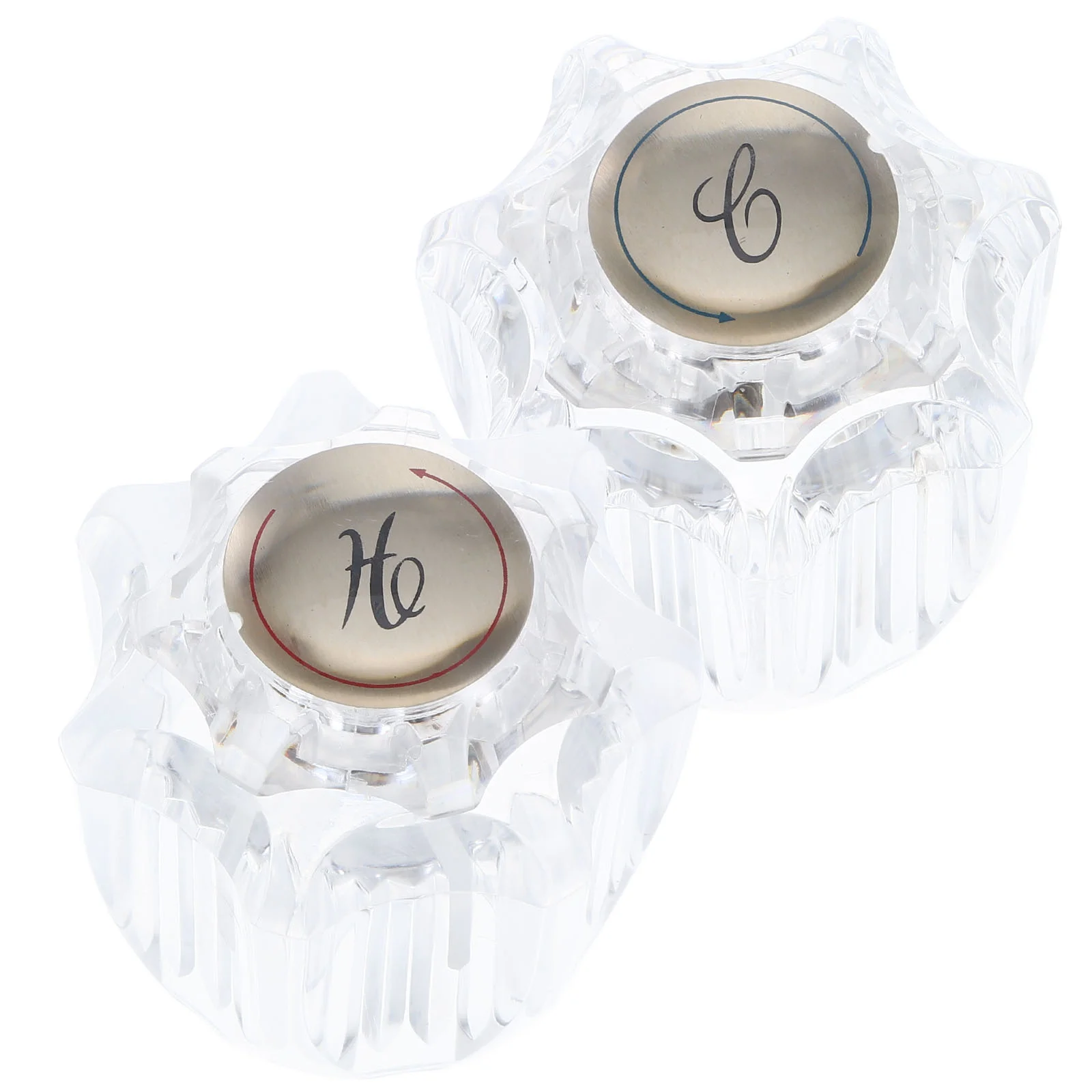 2 Pcs Faucet Handle Universal Shower Knob Tub Hot Cold Water Spigot Handles Abs Replacement