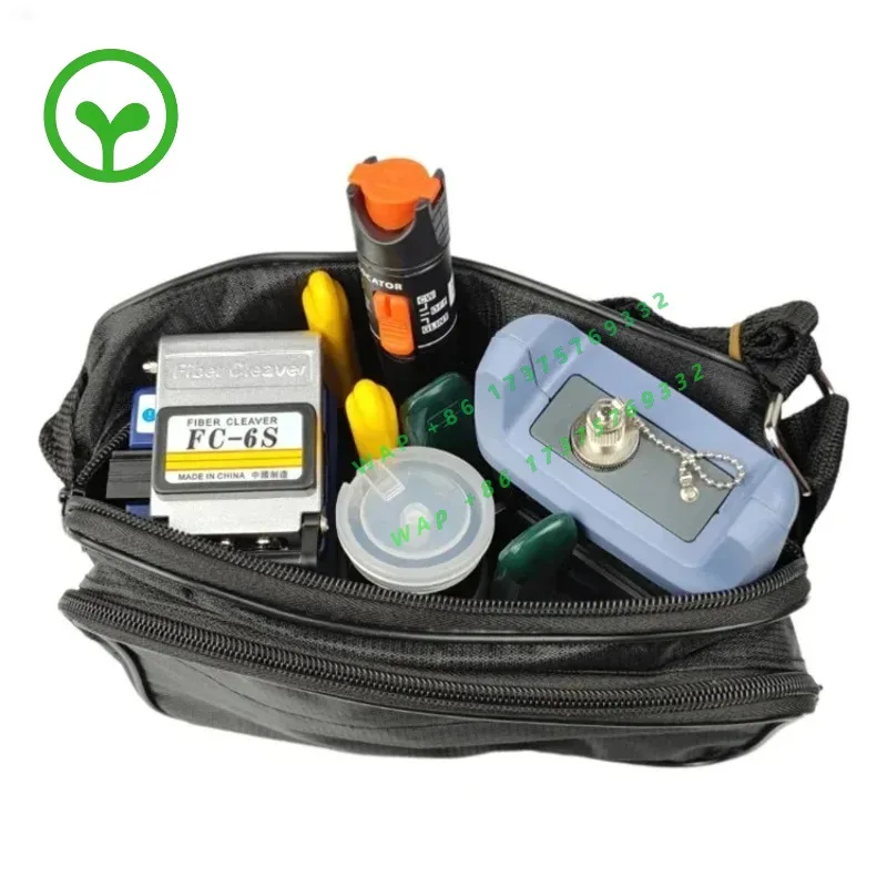 Hot Sale 12pcs FTTH Fiber Splicing Tool Kit Set Bag Basic Termination Fibre Optic Equipment Cable Splice Tools Box  for Telecom