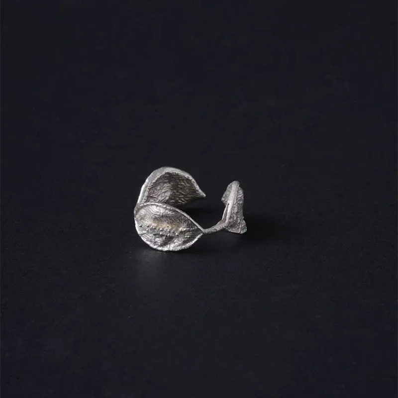 New Silver Plated Vintage Texture Ring, Inlaid Zircon, Adjustable Open Band, Luxury Minimalist Jewelry for Women