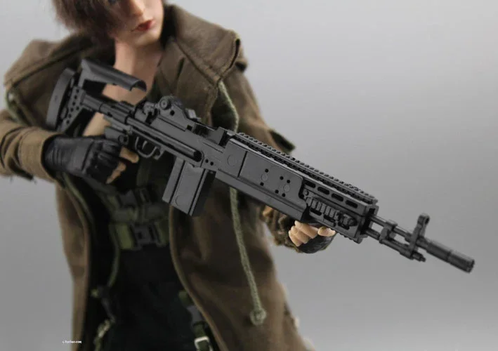 1/6 Scale M14BER Combat Rifle 4D Gun Model Plastic Assemble Weapon Toys for 1/6 Action Figures Soldier Military Building Kit Toy