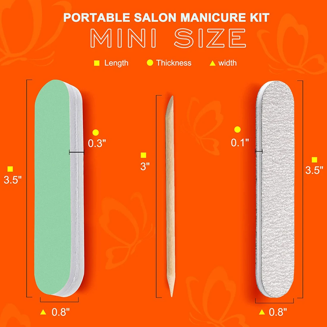 Professionelles 6-teiliges Pediküre-Set, Maniküre-Nagelset, glänzender Puffer-Nagellack für Zuhause