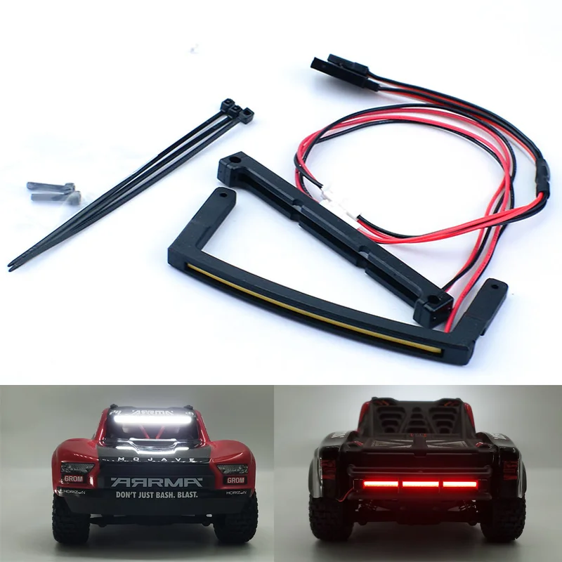 LED 6V Modified Front and Rear Lights for Arrma 1/14 Mini Mojave Grom RC Car Remote Control Short Truck