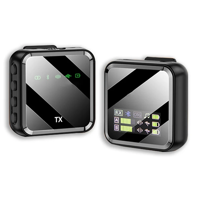 luxuglow Drahtloses Lavalier-Mikrofonsystem, Bluetooth, Audio, Video, Sprachaufzeichnung, Mikrofon für iPhone, Android, Handy, Interviewkamera 3