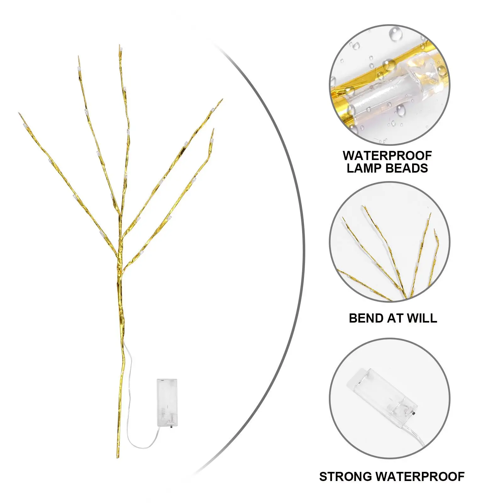 

1Pcs LED Decorative Branch Lamp 20 Lights Vase Shape Warm Night Party Wedding Birthday Room Lighting