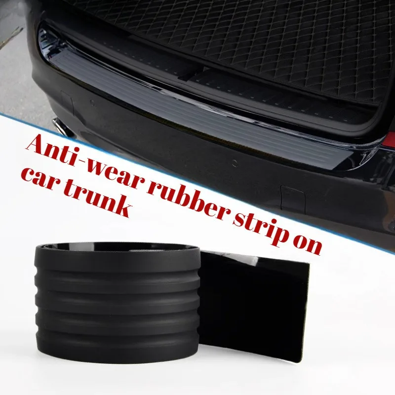 Universal ​Rear Bumper Guard PVC Rubber Protector Strip Car Trunk Door Sill Plate Protector For Bumper Reinforcement Decoration