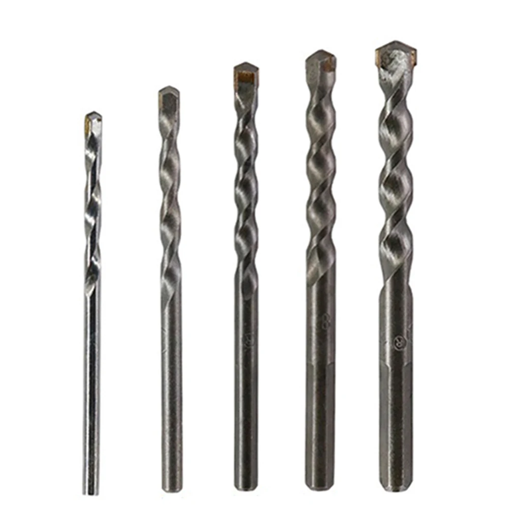 5 pz 3-10mm Set di punte da trapano in metallo duro multifunzionale per piastrelle di ceramica Legno Metallo Foro per calcestruzzo Sega Strumento di perforazione Trapano elettrico