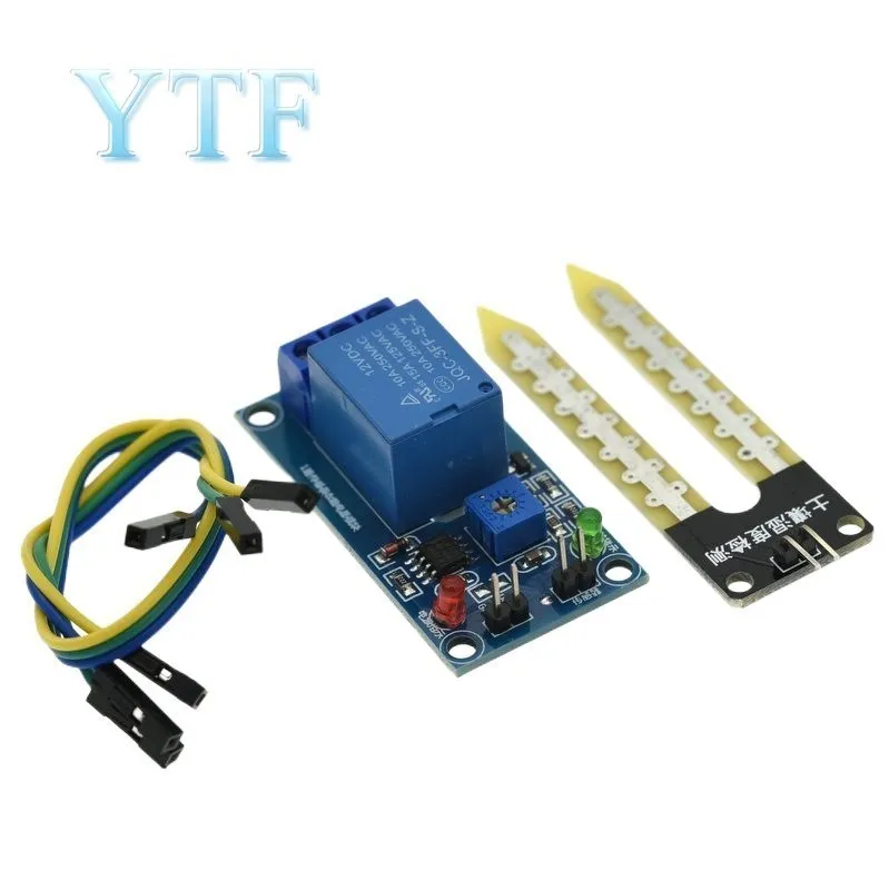 Bodemvochtsensor 5V 12V Relais Controle Module Is Lager dan De Vochtigheid Automatisch Sproeisysteem Start Schakelaar