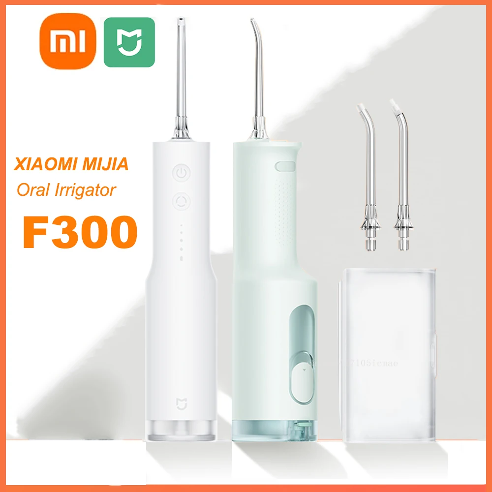 XIAOMI MIJIA F300 Portable Oral Irrigator Dental For Irrigator Teeth Water Flosser Bucal Calculi Oral Cleaner water pick thread