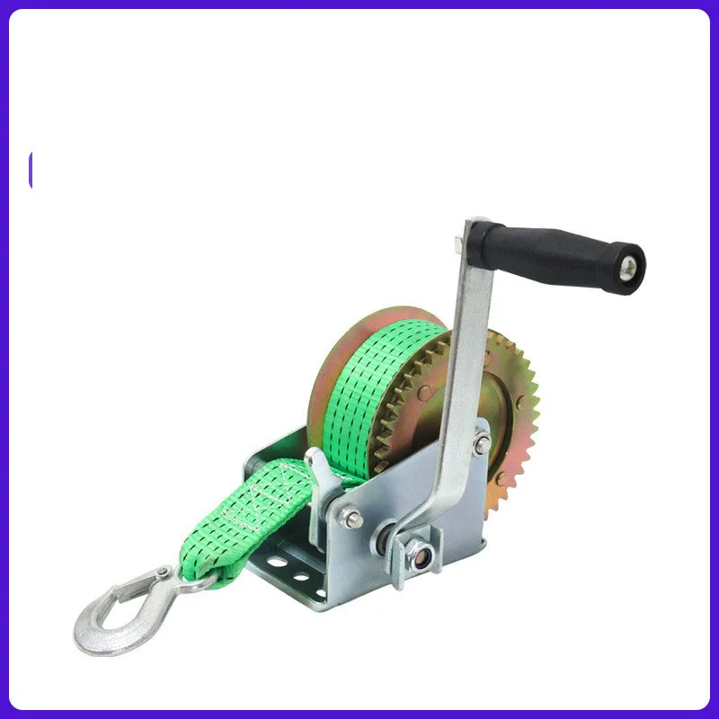 Small Hand Winch Alloy Steel Strong Traction 2 Way Ratchet Anti Slip Handle Trailer Winch for Industry