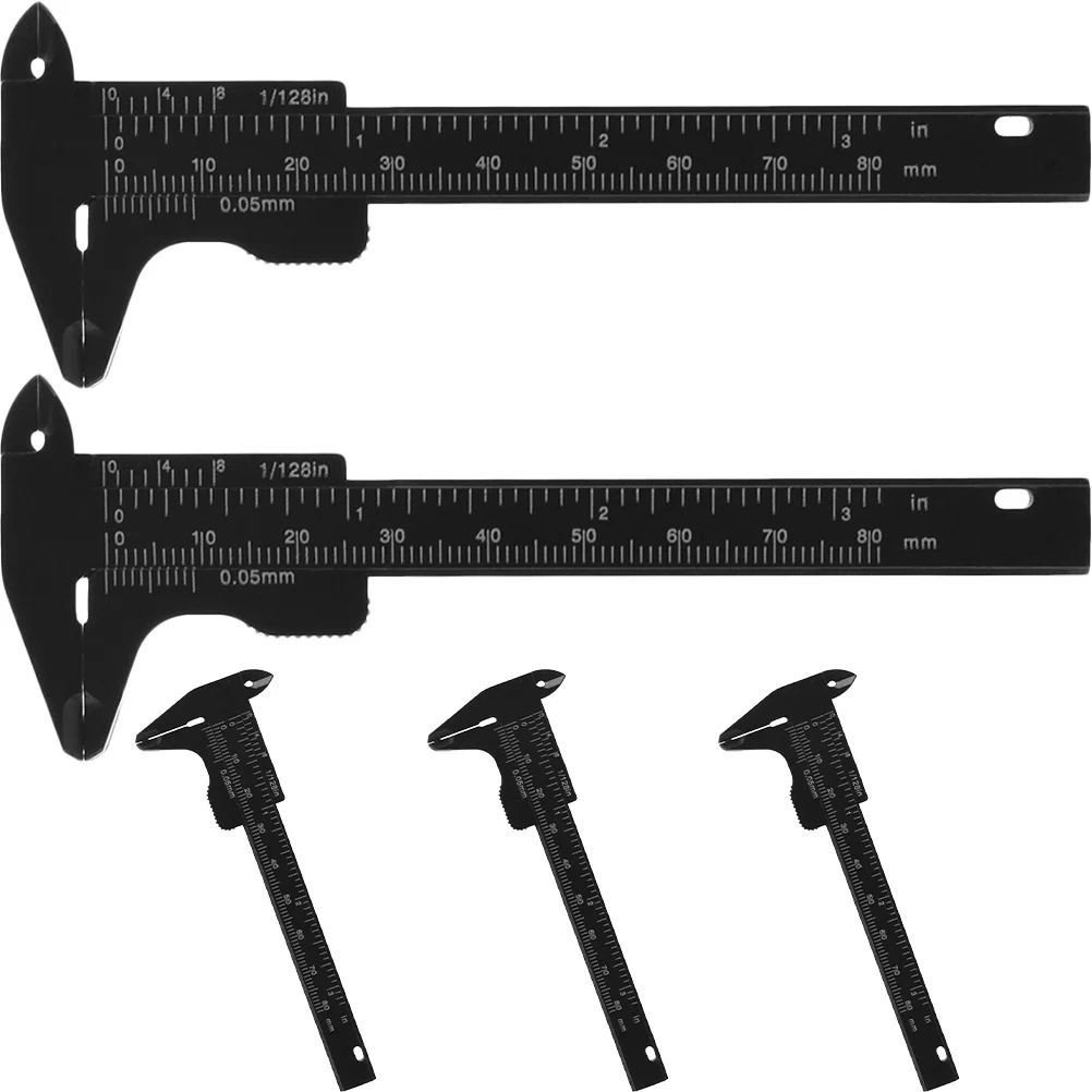 

5Pcs Plastic Eyebrow Caliper Measuring Ruler with Dual Scale Smooth Sliding Design for Accurate Brow Shaping Convenient Makeup