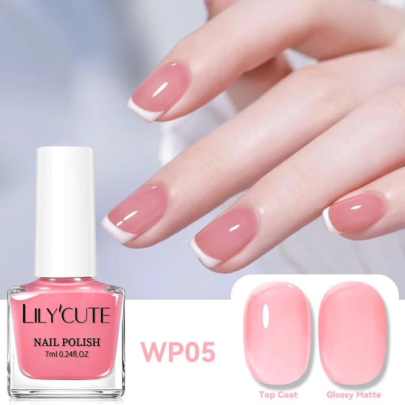 LILYCUTE 7ml Spring Color Water Based Nail Polish Long Lasting Quick Drying No Need Lamp to Cure Nail Supplies For Nail Manicure
