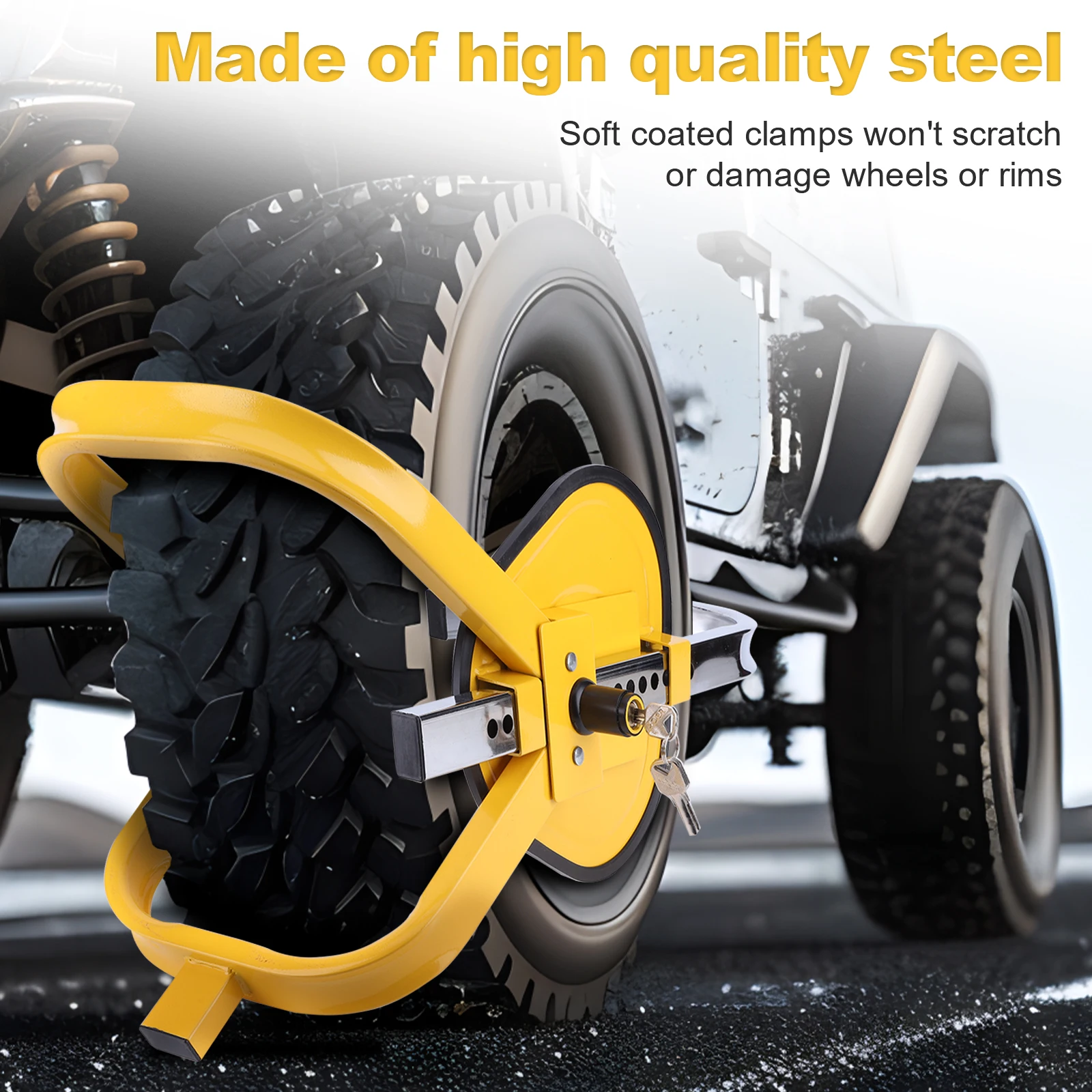 

Trident Suction Cup Type Wheel Lock Adjustable Tyre Claw Immobiliser Wheel Lock Small Three Fork Wheel Lock for 13-15in Wheel