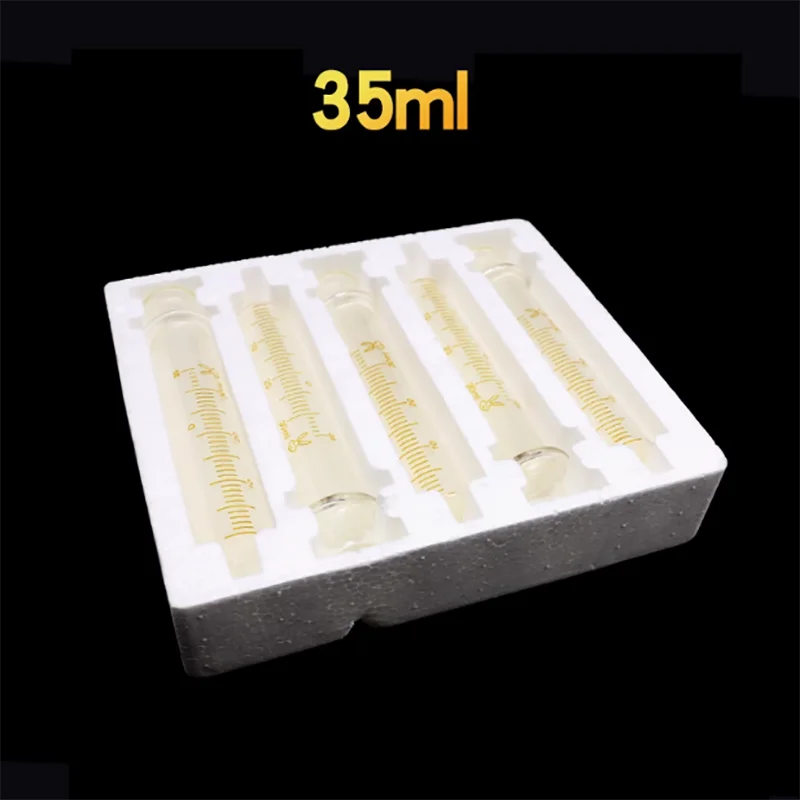 10PCS Glass needle pipe syringe adder ink container 1/2/5/10/203050100ml nasal feed pills fine mouth