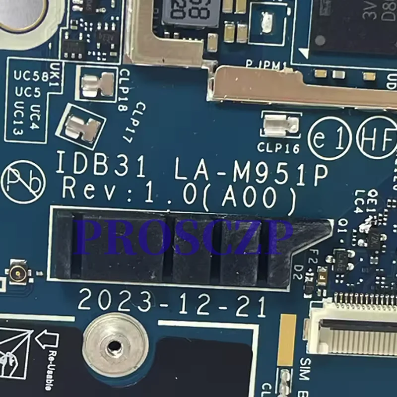 

LA-M951P CN-00JFWY 00JFWY CN-0D7FRV 0D7FRV For Dell 7350 Mainboard Laptop Motherboard With Ultra 5 134U/Ultra 7 164U 100% Tested