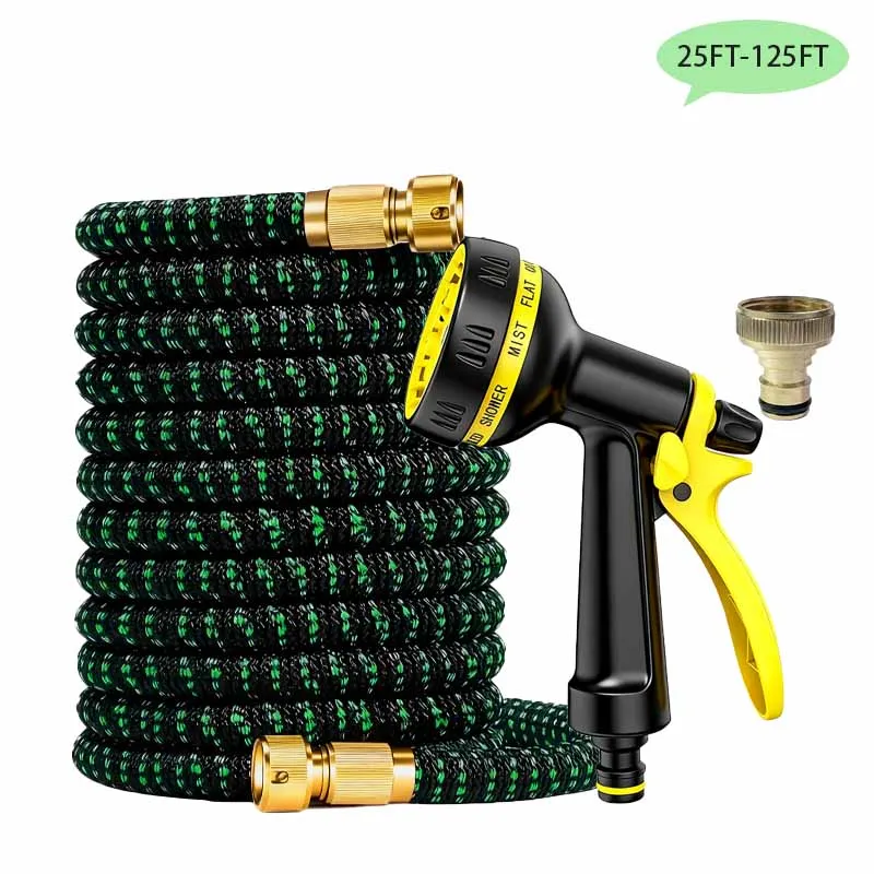 

Водяной пистолет для автомойки высокого давления, садовый волшебный телескопический шланг, насадка для чистки сада, инструмент для мойки автомобиля 25 футов-100 футов