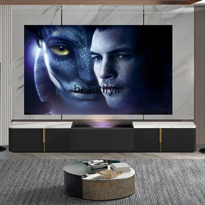 

zq1TV Cabinet Electric Intelligent Projection Telescopic Floor Cabinet Painted MDF/Fiberboard