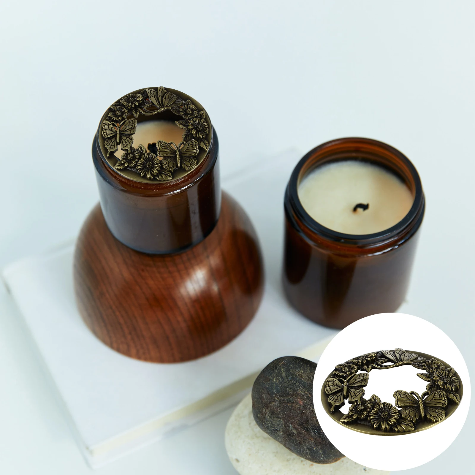 

Retro Metal Aroma Cover Zinc Alloy Windproof Design 3D Relief Pattern Premium Gift Holder Accessory