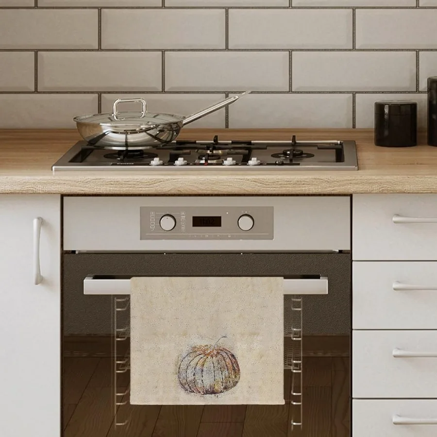 خمر الخريف اليقطين مناشف المطبخ الخريف اليقطين طبق الزخرفية الشاي مناشف اليد للمطبخ الخريف الحمام ديكور 16x24 Ih