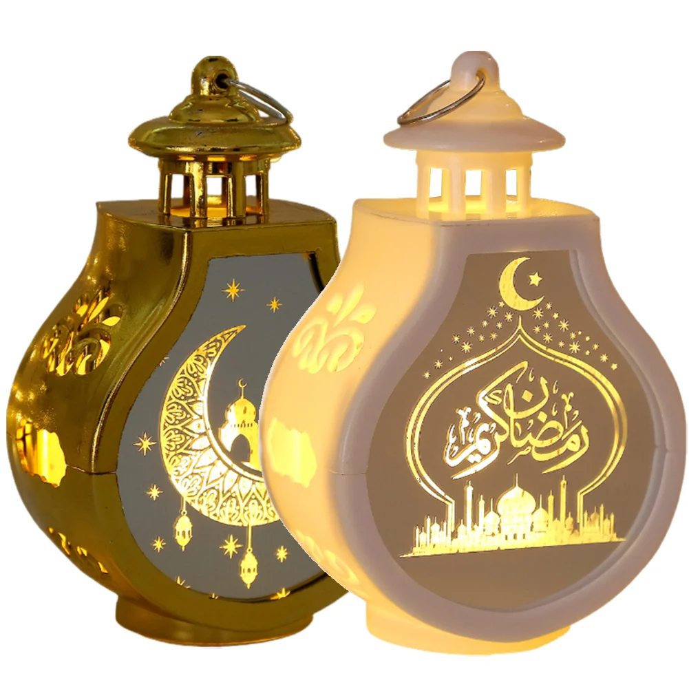 Ramadan LED Lantern Moon Star Ramadan Lamp Decorative Lantern  Night Light Eid Mubarak Lights Islamic Muslim Party Decoration