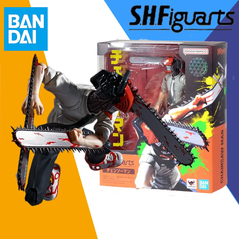 

In Stock Bandai Original S.H.Figuarts SHF Chainsaw Man Denji Anime Action Figure Model Finished Toy Gift for Children kid