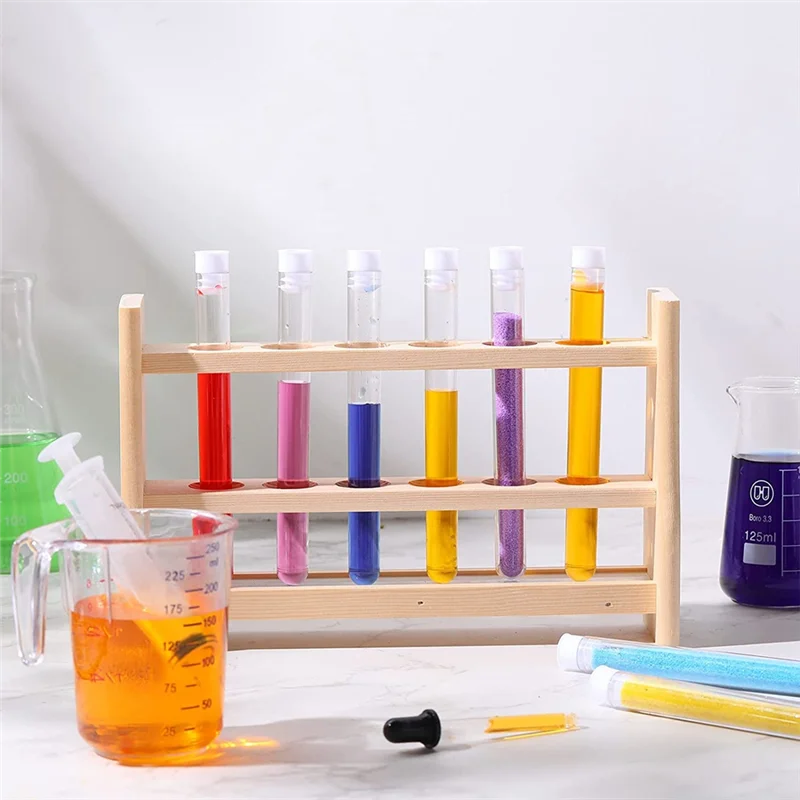 QWE-100Pcs أنابيب اختبار واضحة مع أغطية 25 مللي أنبوب بلاستيكي 16X150 مللي متر قوارير بلاستيكية للتجارب العلمية لوازم الحفلات