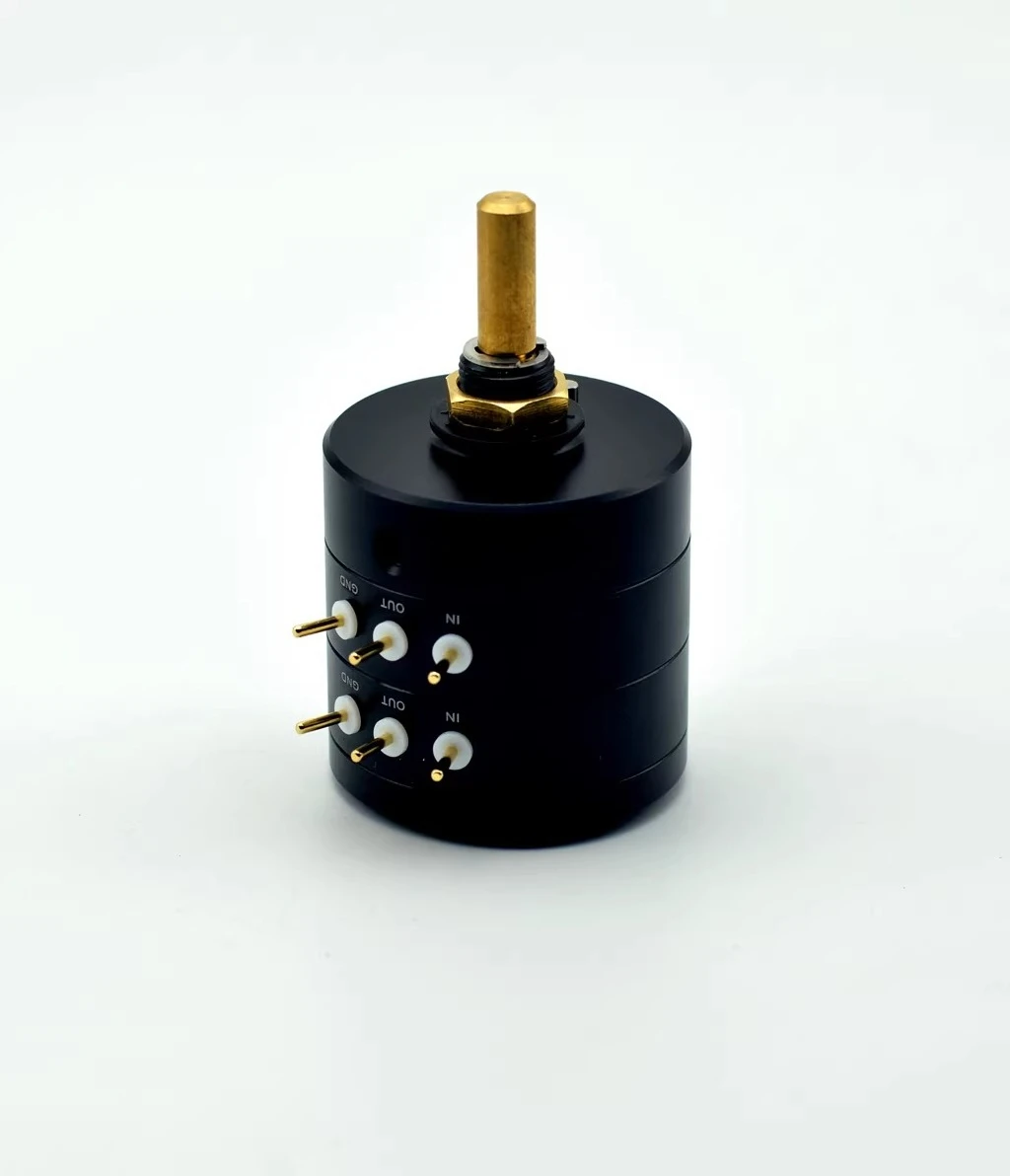 for 24-position copper shaft aluminum alloy shell split-type dual-channel volume potentiometer