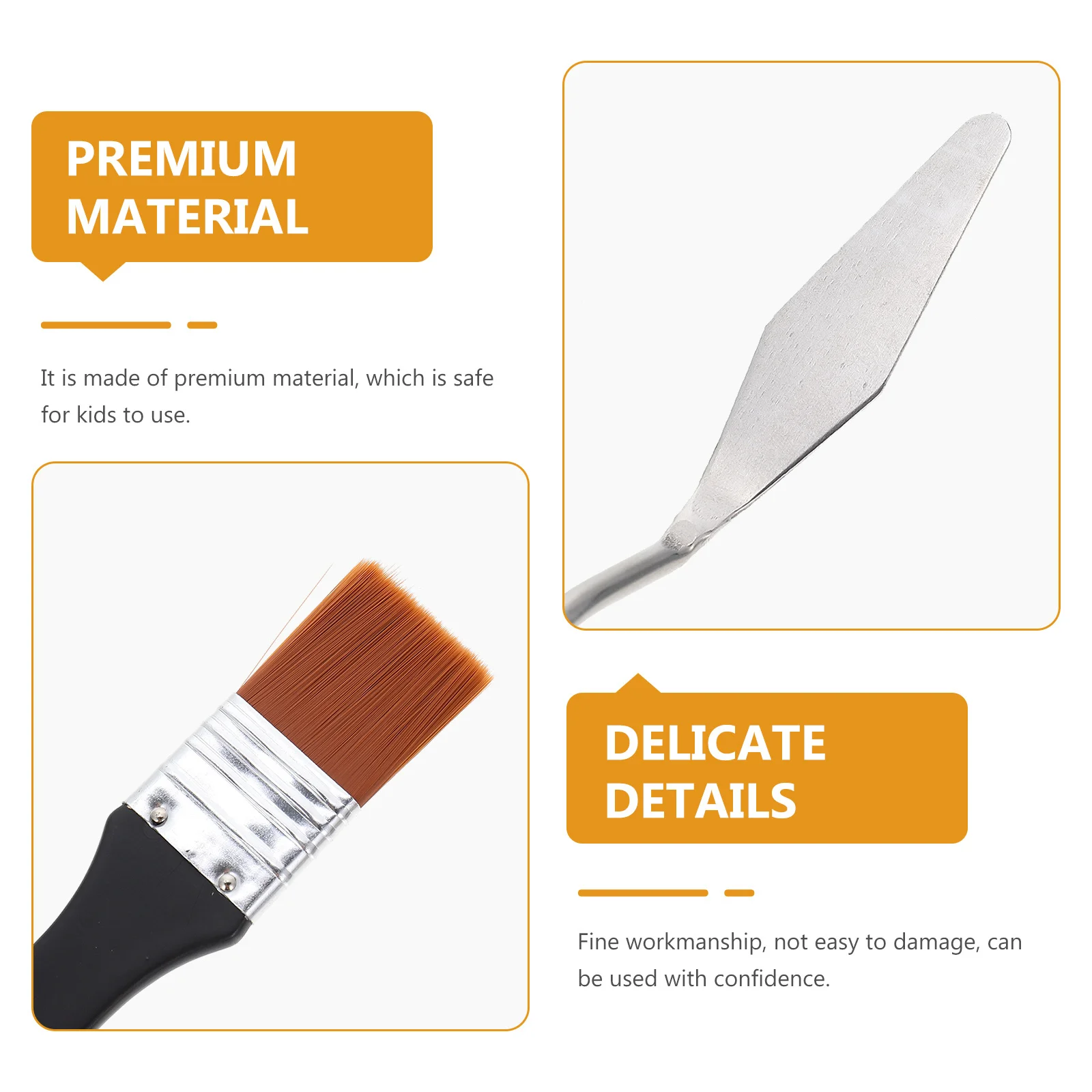 

1Set Artist Paint Brush Set Acrylic Oil Paint Watercolor Painting Supply Portable Paintbrushes for School Art Drawing Games