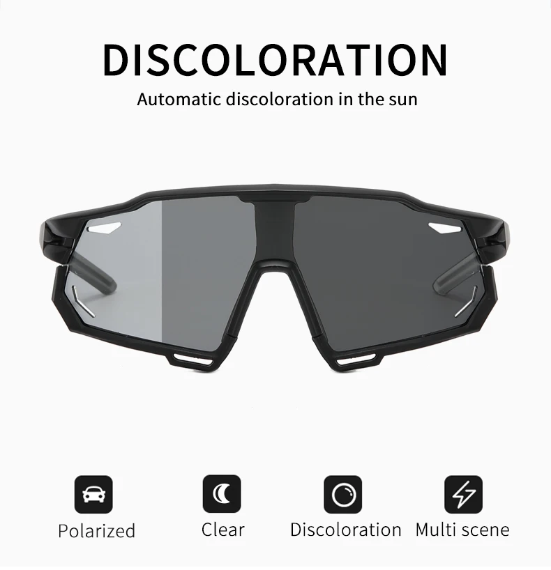 9932 New Outdoor Sports Color Changing Glasses Men's And Women's Sunglasses Polarized Sunglasses Cycling Wholesale image 3