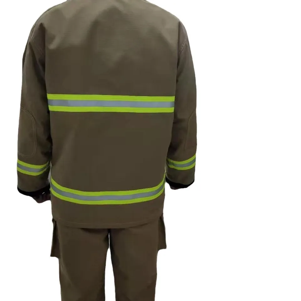 Traje de Bombero Talla XL en Caqui, Versión de Exportación, Tela de Aramida 4