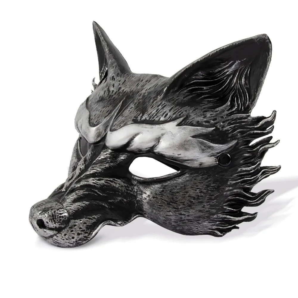 

Ретро Волк Хэллоуин Маска Животное Пена Маскарадная Маска Половина Лица Одеваются Реквизит Косплей Маска Макияж