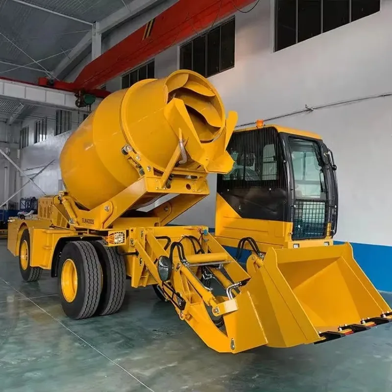 Concrete Machinery 4m3 Concrete Self Load Mixer Truck SLM4000  Concrete Mixer Truck with Factory Price