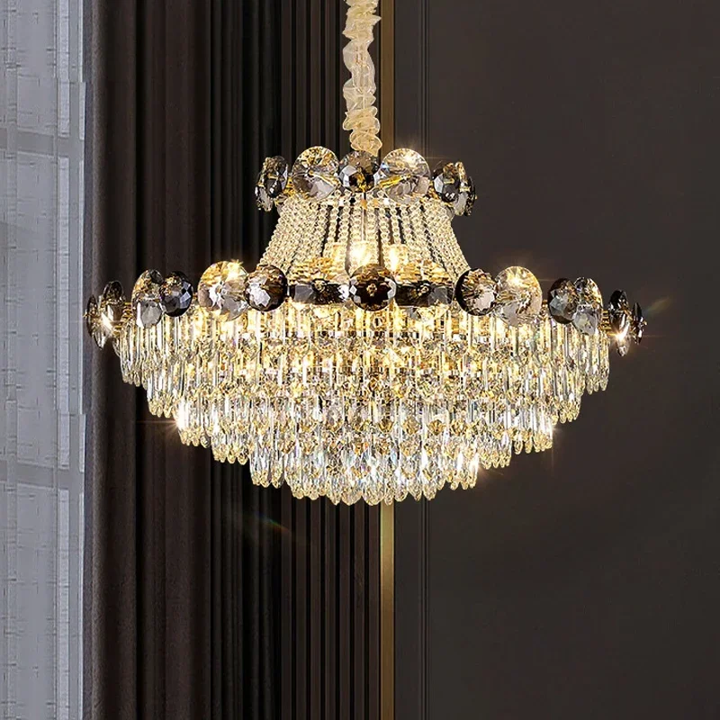 Crystal chandelier living room bedroom luxury modern minimalist villa decorative lamp 110V220V support customization