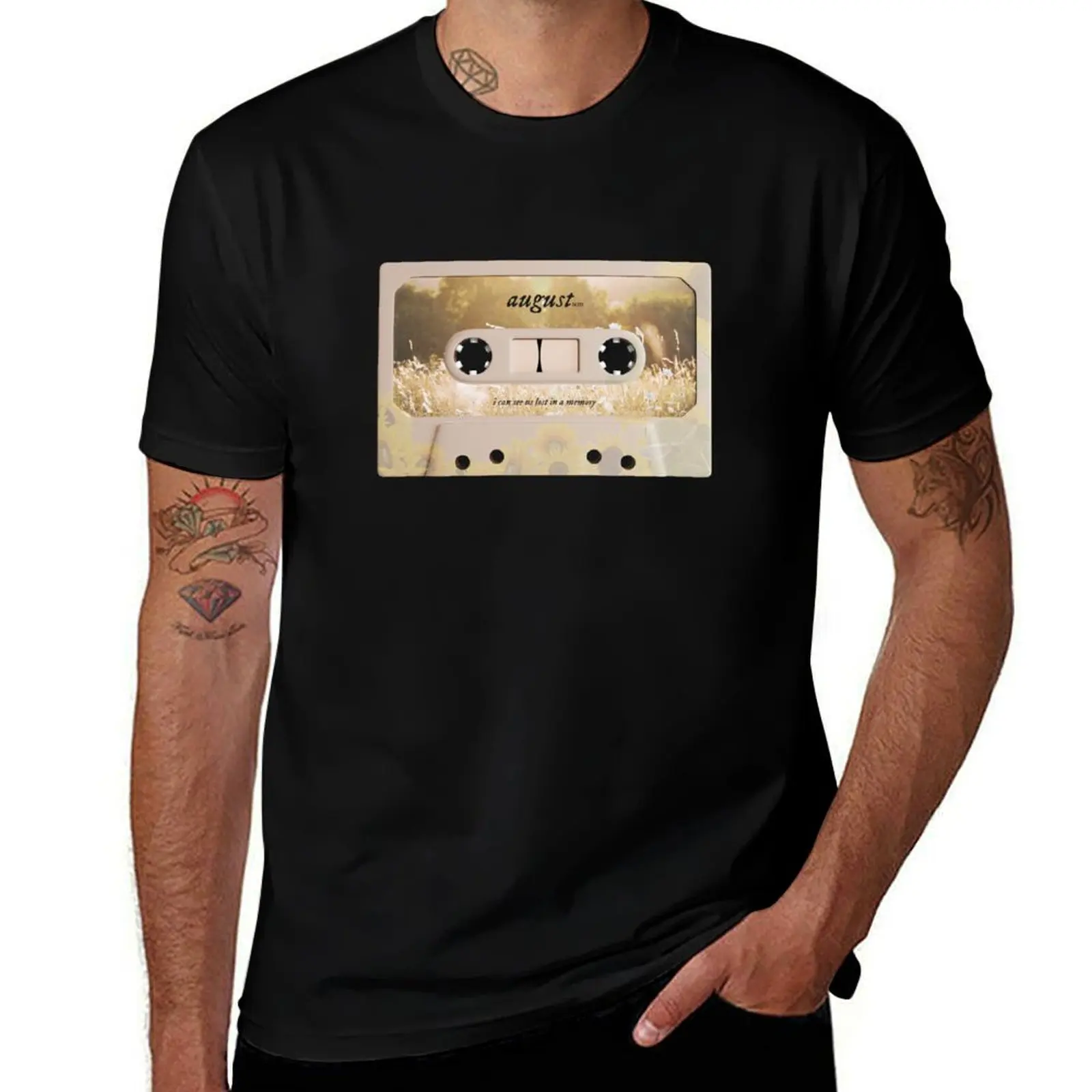 

August Cassette T-Shirt t shirt personalised t shirts cotton 100% g man t shirts for men T-Shirt