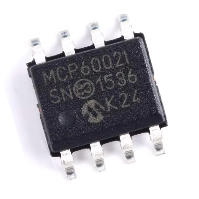 

100Pcs New Original Mcp6002T-I/Sn Mcp6002I Sop-8 Dual Channel Operational Amplifier Chip 1.8V