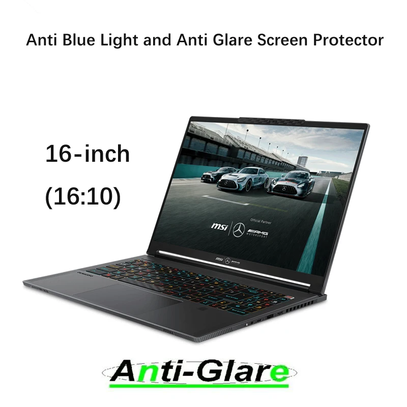 2PCS Anti Blue Light and Anti Glare Screen Protector Guard Cover for MSI Stealth 16 Mercedes 16