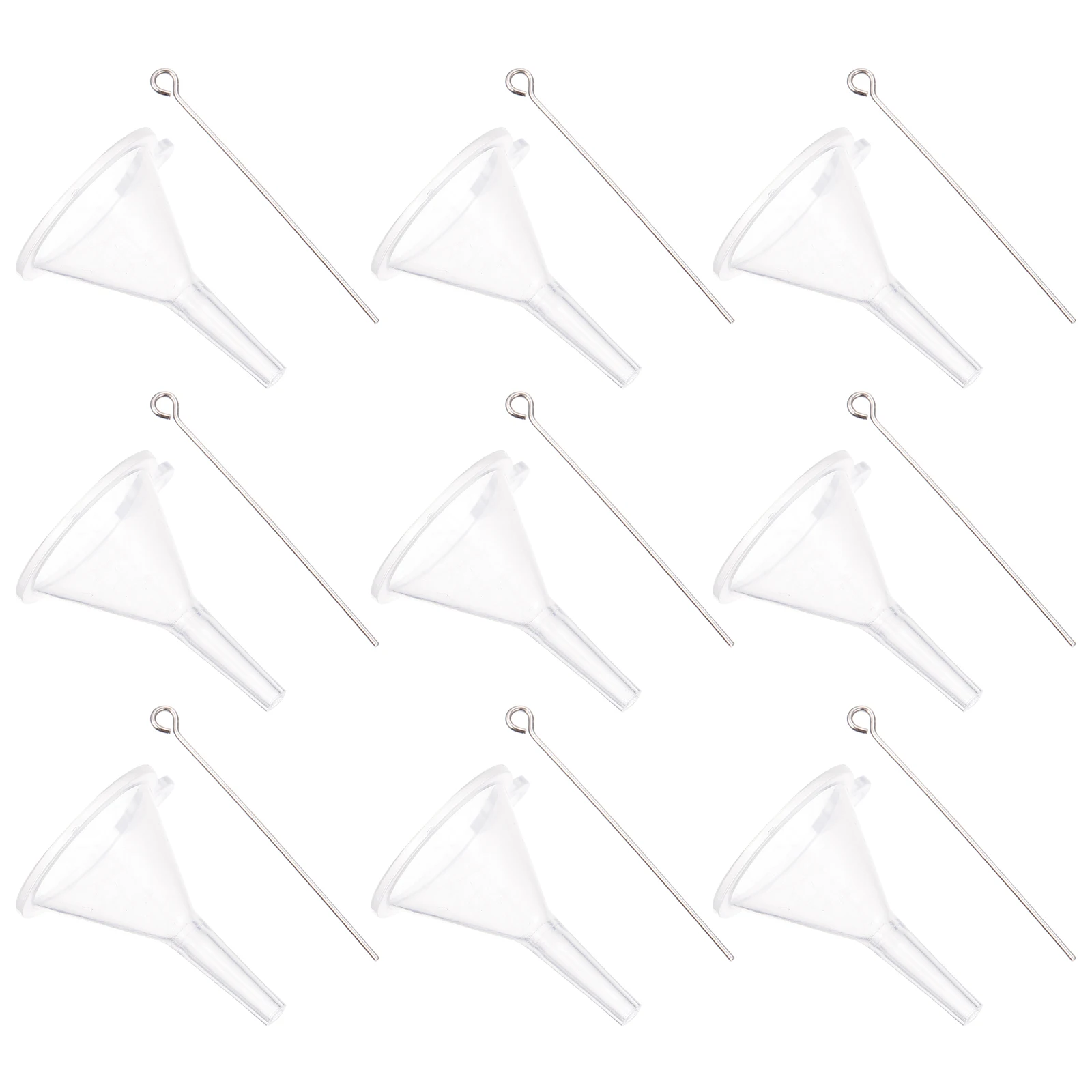 

10 set 10 Sets Mini Plastic Funnels for Perfume Bottle Urn Lightweight Portable DIY Tools Multi-function Liquid Dispensing Small