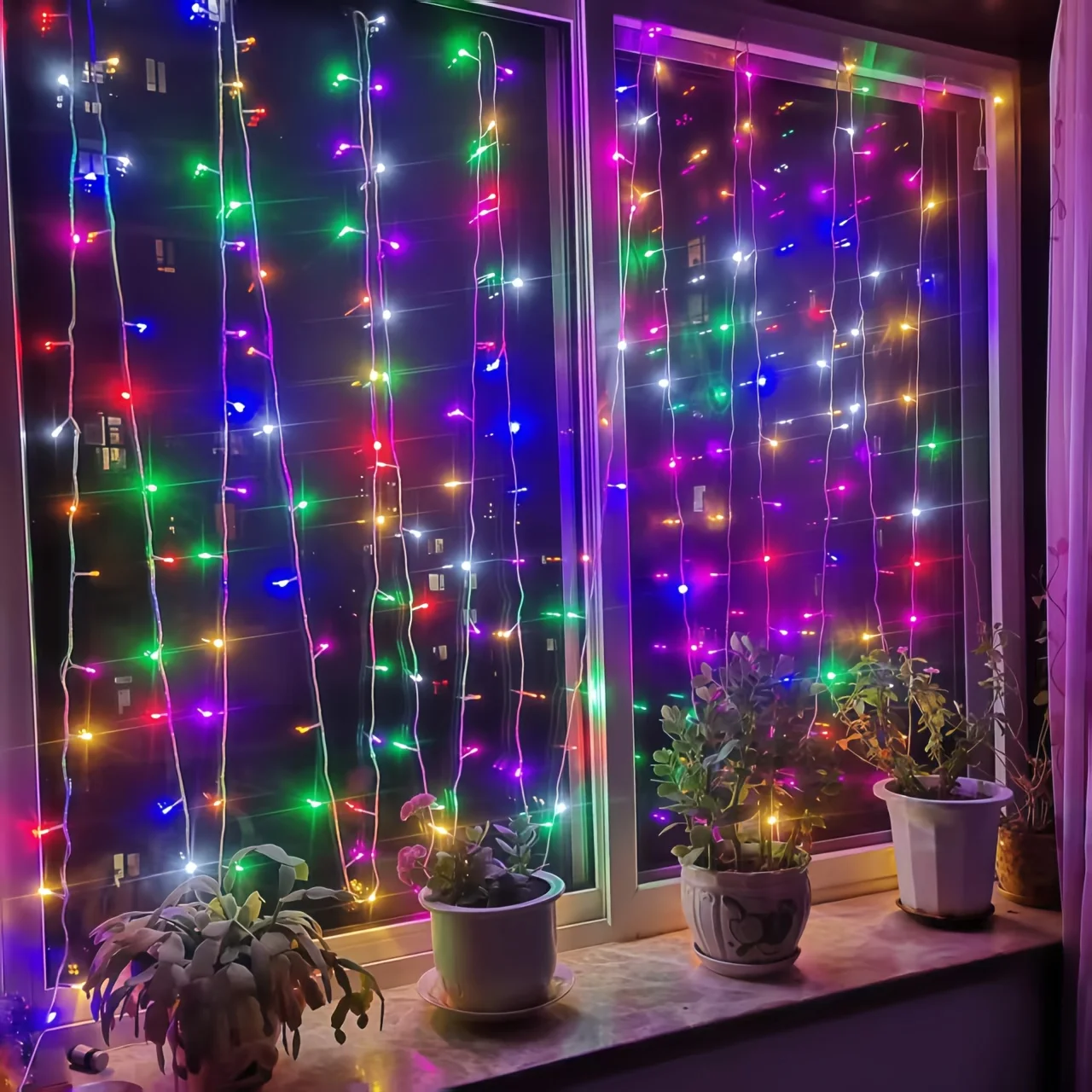 Solar Icicle Lights Outdoor Christmas Lights Waterproof Fairy String Lights for Indoor Bedroom Garden Wedding Porch Decoration