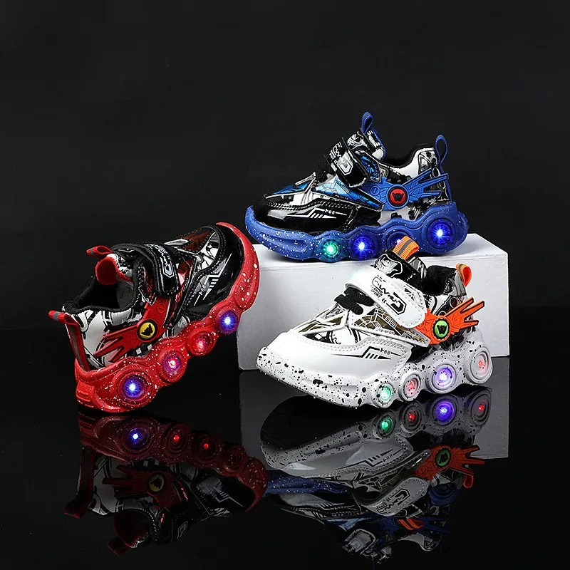 

Baby Boys Sneakers Spring/autumn Children's Shoes Lighted Sneaker Trendy Kids Boy Sports Casual Shoes