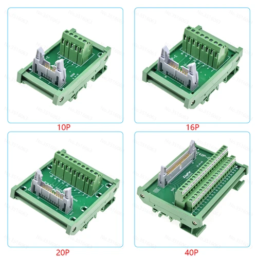 Imagen 1 del producto Conector adaptador de terminales de relé PLC, 1 piezas, IDC10P/14P/16P/20P/26P/30P/40P/50P Pin FC 2,54 MM DC2 macho a bloque de terminales