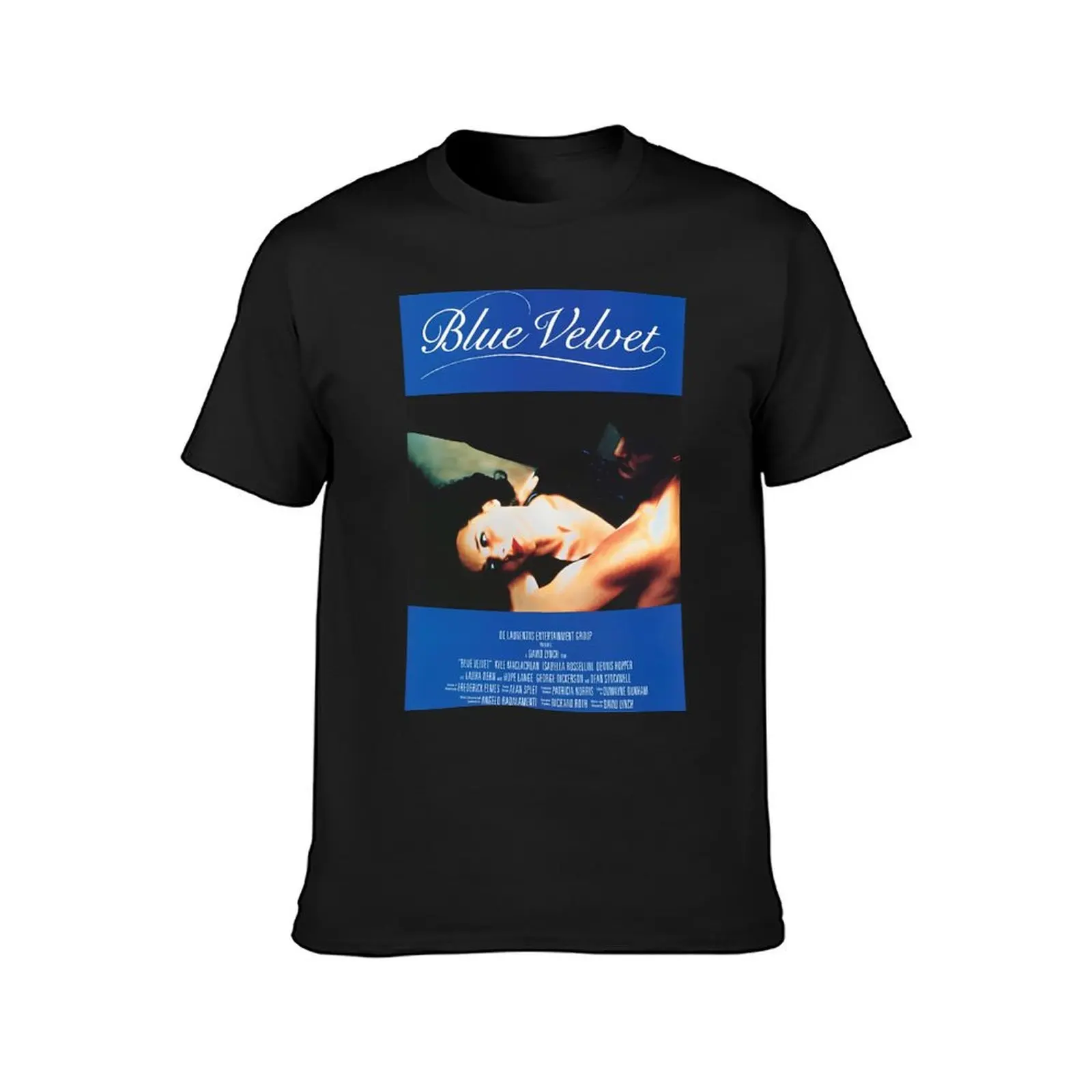 1986 Blue Velvet David Lynch Movie T-Shirt summer clothes blacks plain black t shirts men