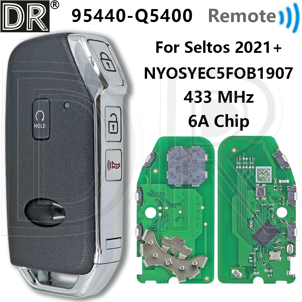 

Great 6A Chip 433MHz 95440-Q5400 NYOSYEC5FOB1907 Proximity Smart Car Remote Control Key For Kia Seltos 2021 2022 2023