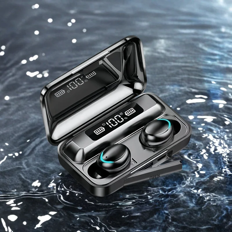 TWS Bluetooth Headphones 9D Stereo High Bass Sport Earphones Handfree Touch Control Tws Wireless Earbuds Waterproof Headset