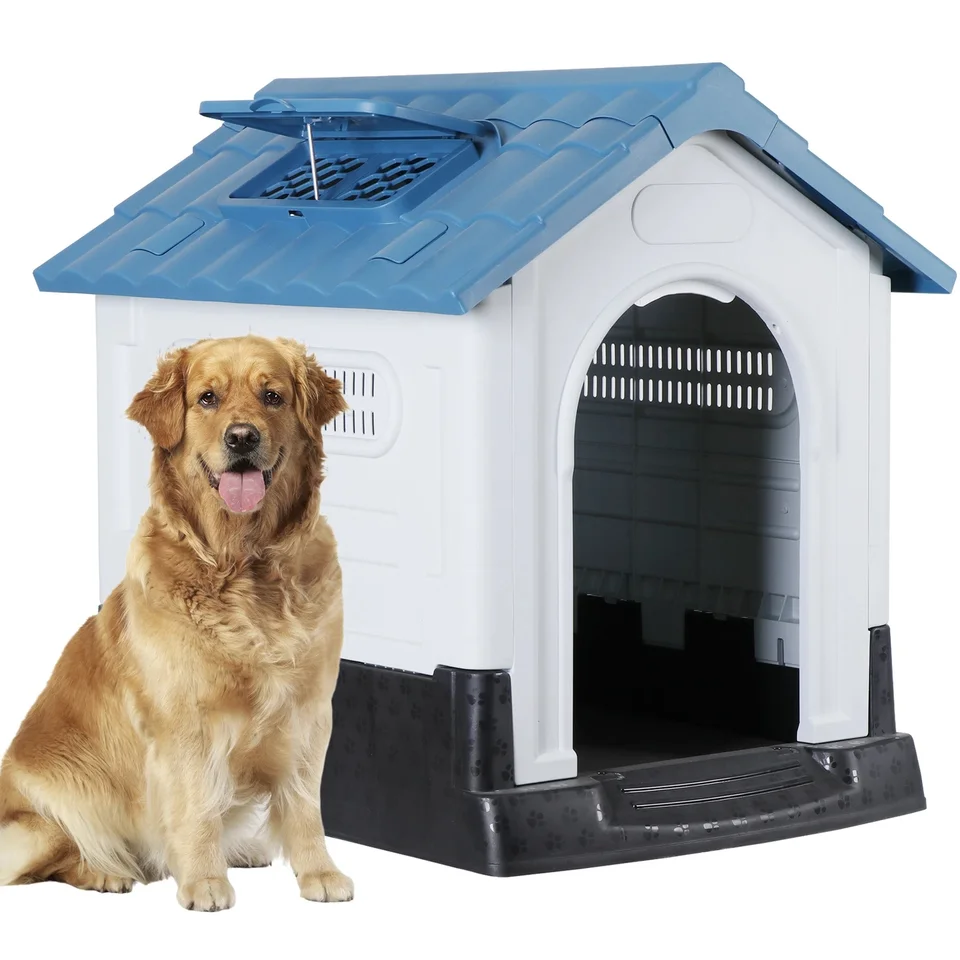 Folding Medium Dog House with Adjustable Skylight