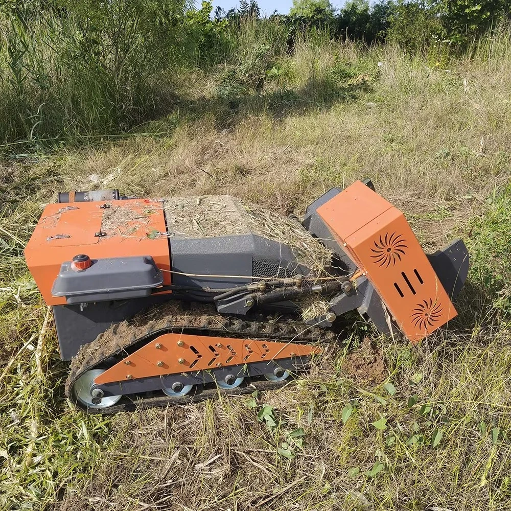 Heavy Duty  Powered Remote Controlled Forestry Mulcher Tracked Brush Cutter Hydraulic Lift Steep Slope Land Motor Engine